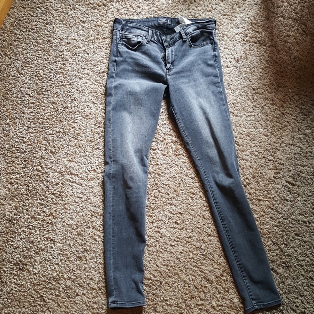 Black denim A+F jeans